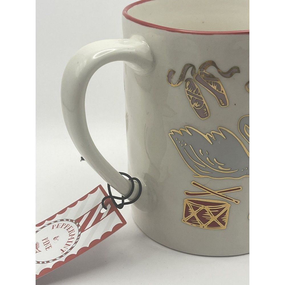 12 Days Of Christmas Mug Peppermint & Pine New Gold Accents - Picture 3 of 6